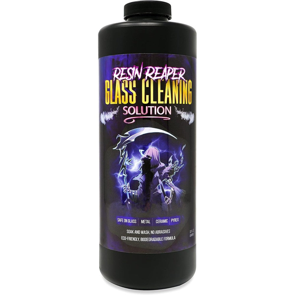 Lifestyle Basics Resin Reaper Glass Cleaner 32 Ounce front view authentic pipe cleaning solution.