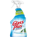 Glass Plus Glass Cleaner 32 Fluid Ounce front view streak free spray bottle