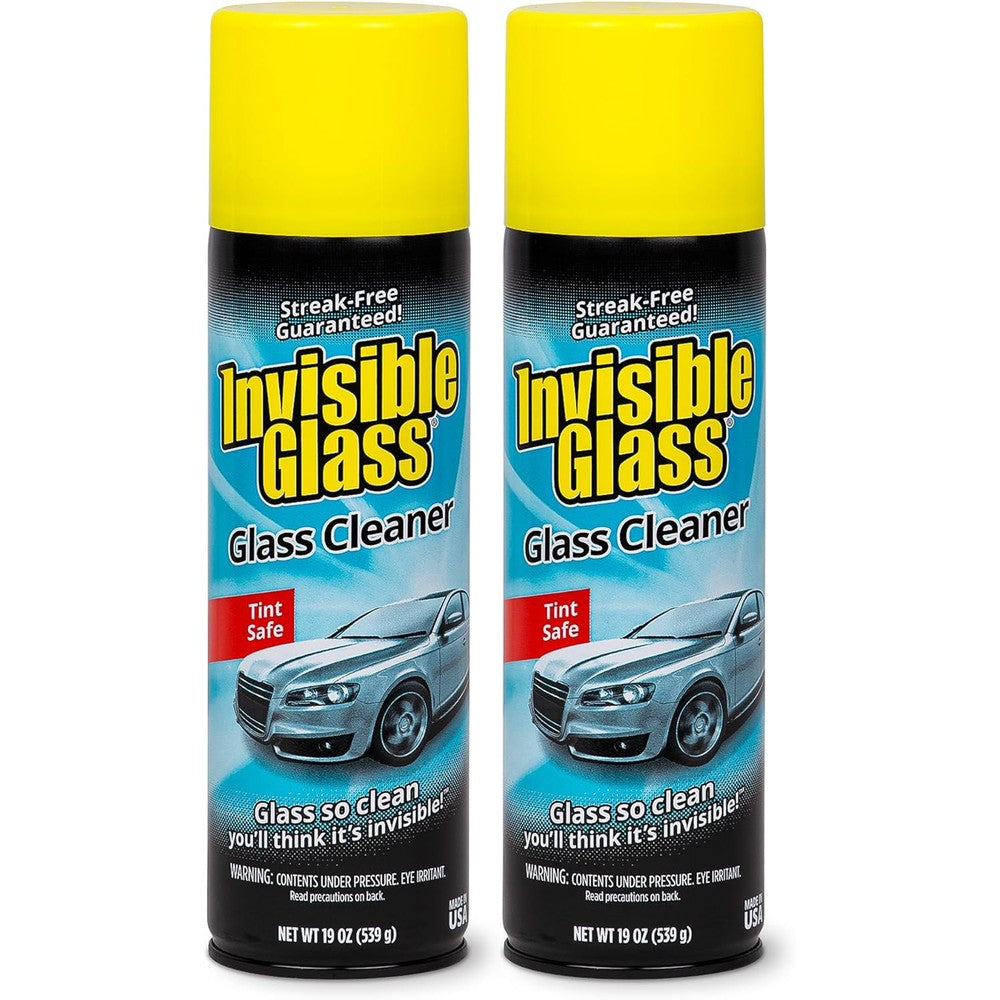 Invisible Glass Premium Aerosol Cleaner 2 Pack front view car window spray