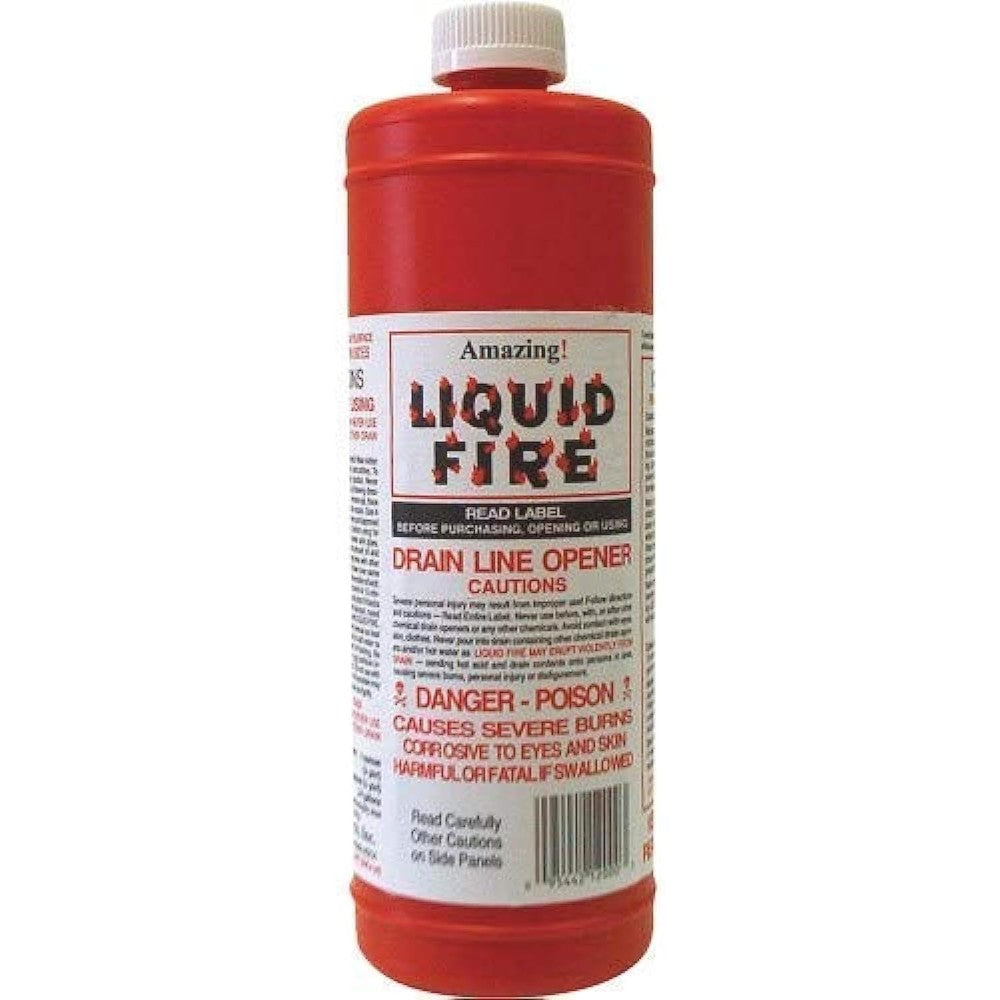 Kofot Liquid Fire Drain Line Opener bottle front view professional strength clog remover