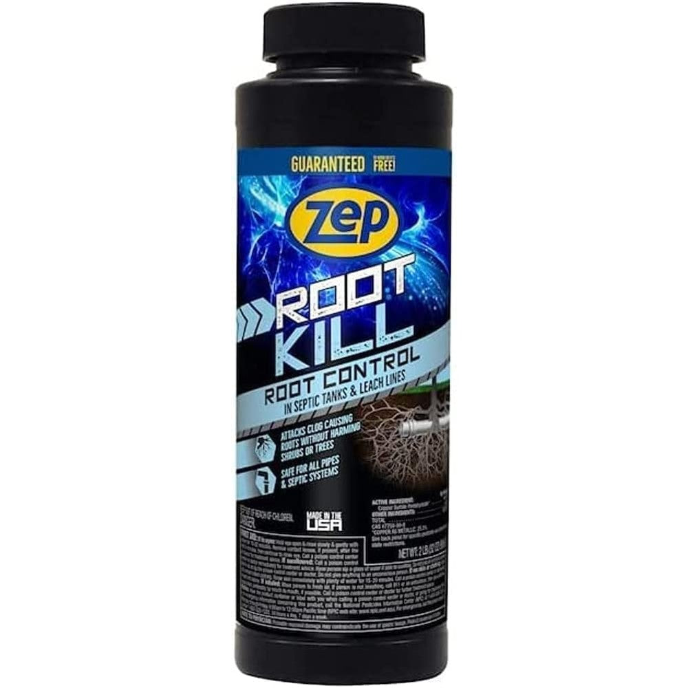 Zep Root Kill 2 pound bottle front view professional drain and septic care formula
