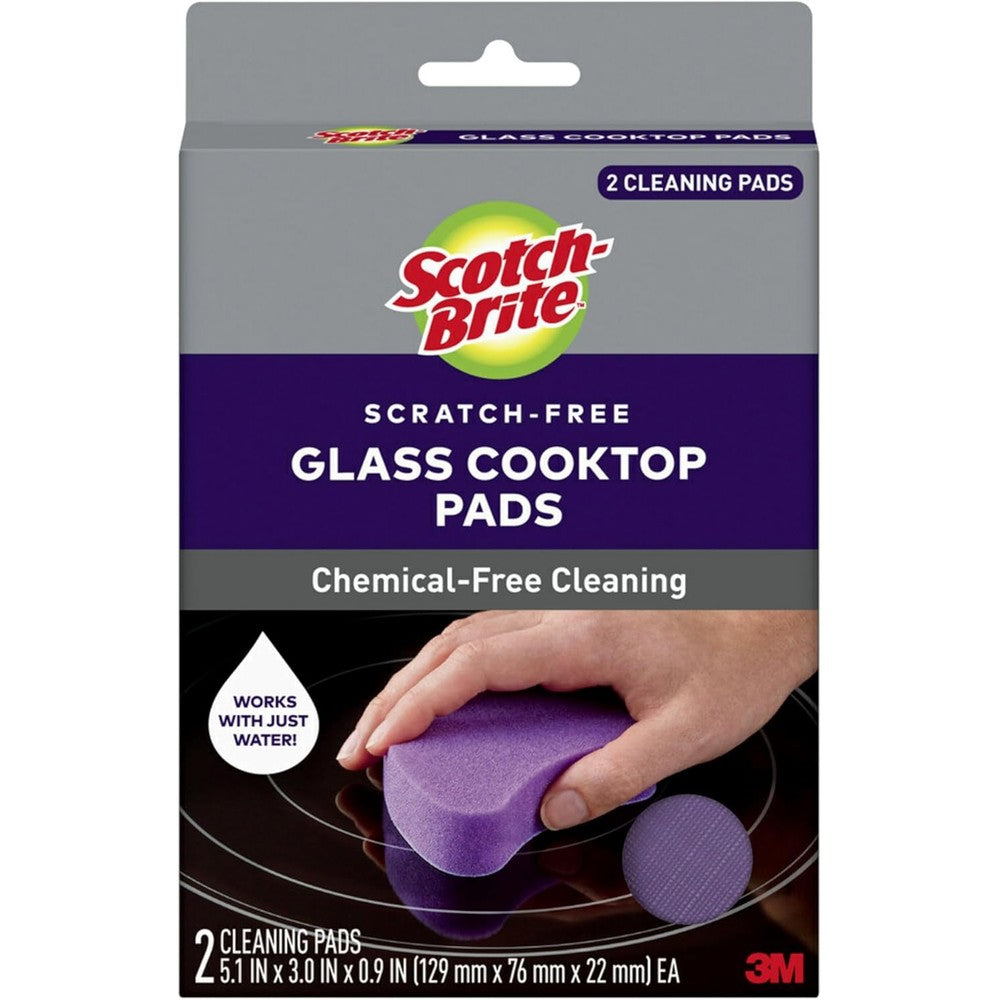 Scotch-Brite Scratch-Free Glass Cooktop Pads front view pack of two