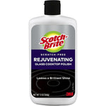 Scotch-Brite Scratch-Free Rejuvenating Glass Cooktop Polish front view 12 ounce bottle for stove cleaning.