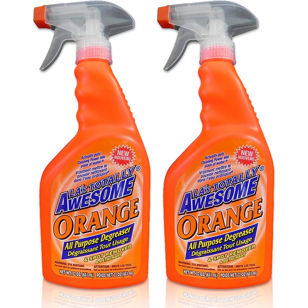 La's Totally Awesome Orange Degreaser and Spot Remover front view 2 pack for household cleaning.