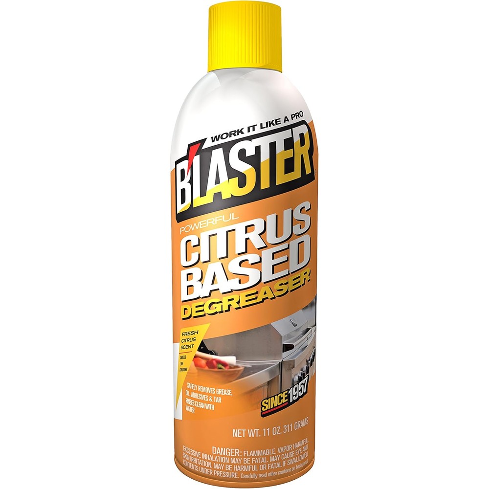 B'laster 16-CBD Powerful Citrus Based Degreaser 11 Ounce front view heavy duty workshop cleaner