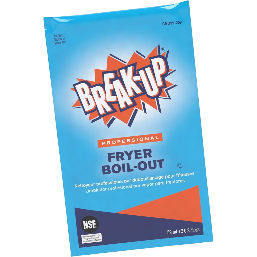Diversey Break-Up Professional Fryer Boil-Out 2 ounce packet front view