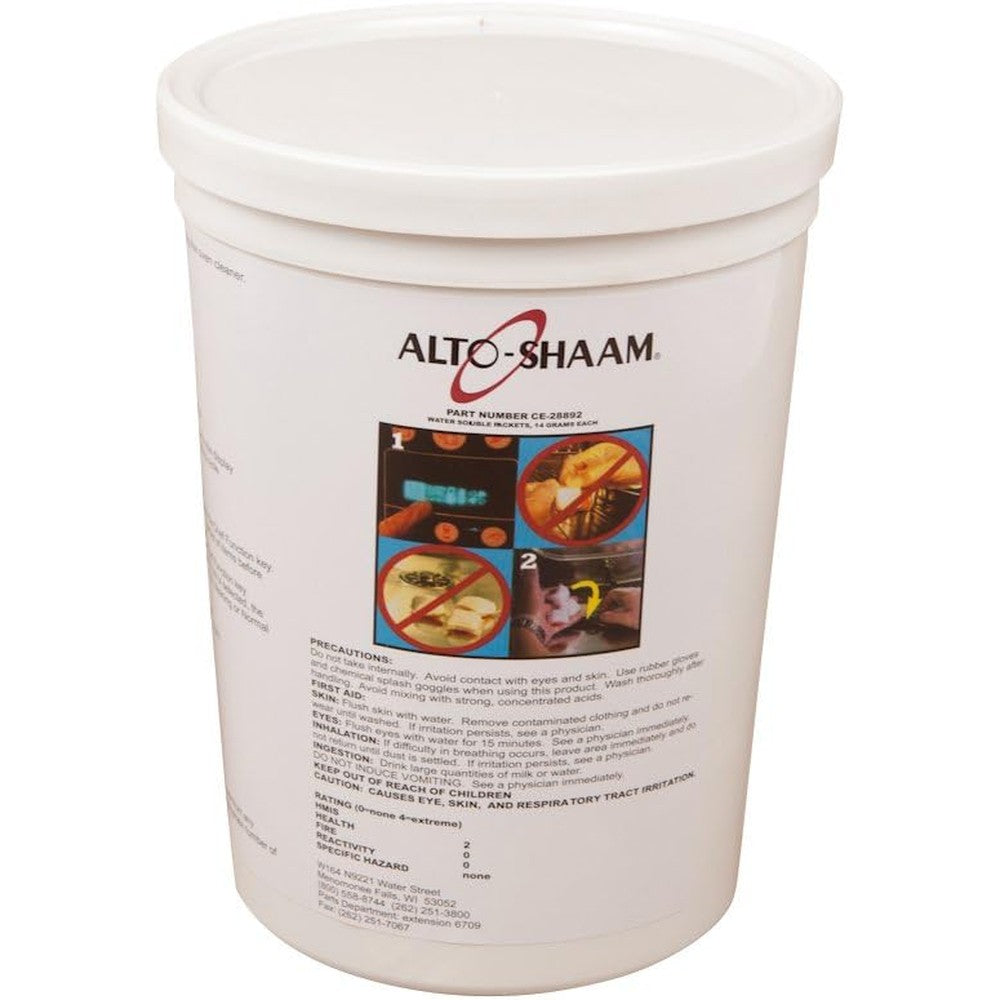 Alto-Shaam CE-28892 cleaning tablets bucket front view for commercial oven maintenance.