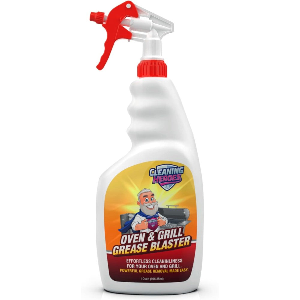 Cleaning Heroes Oven and Grill Cleaner front view bottle for heavy duty kitchen degreasing