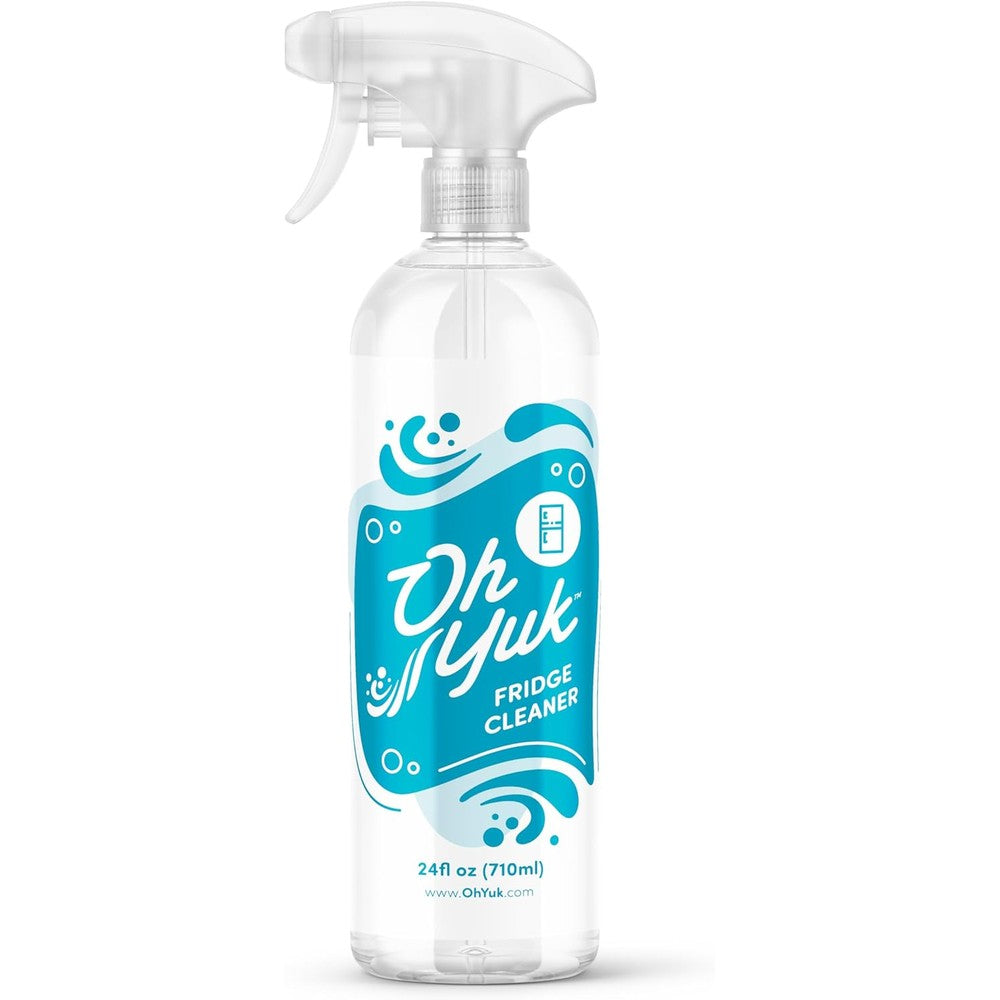 Oh Yuk Fridge Cleaner 24 ounce spray bottle front view for refrigerator deep cleaning.