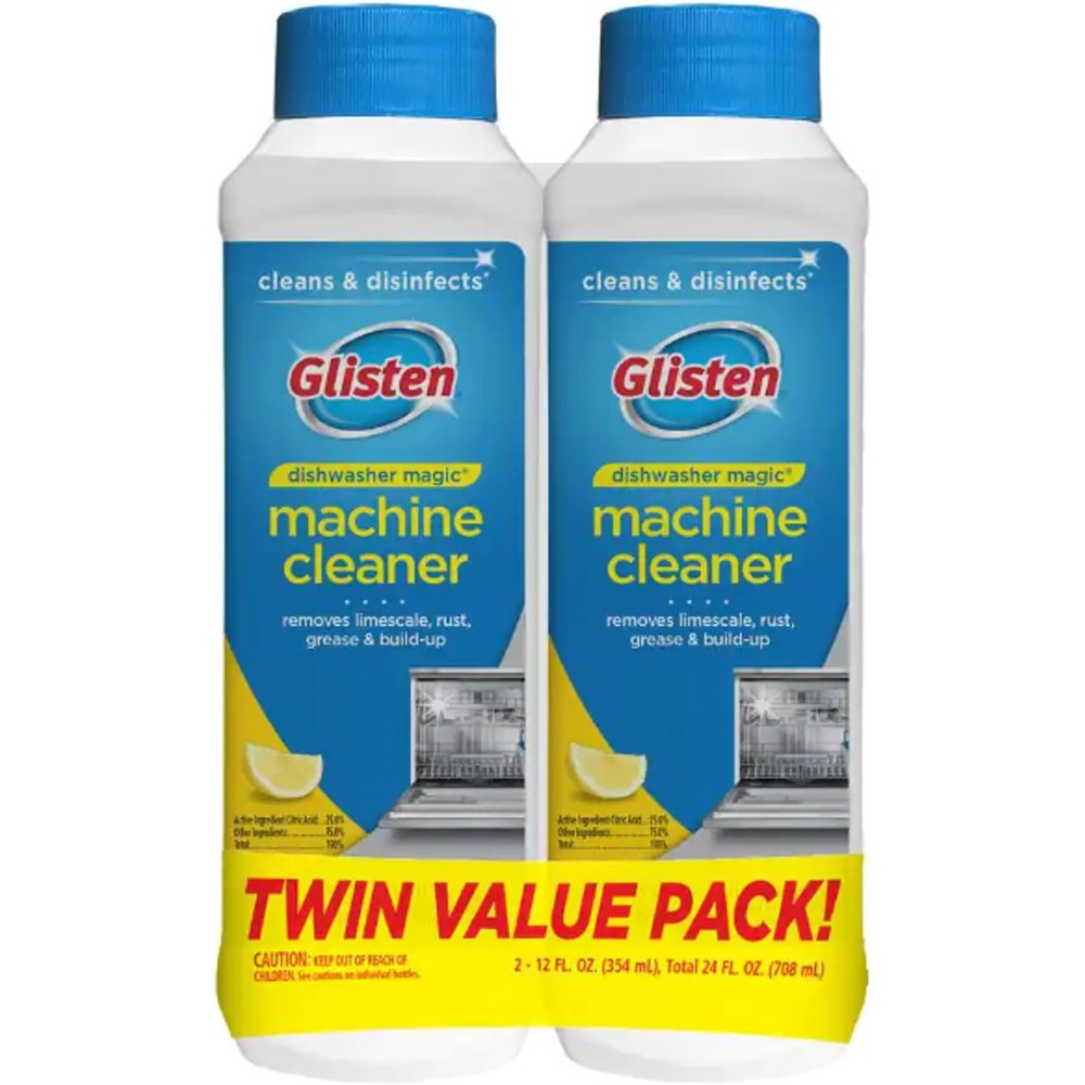 Glisten Dishwasher Magic Twin Pack front view for dishwasher maintenance