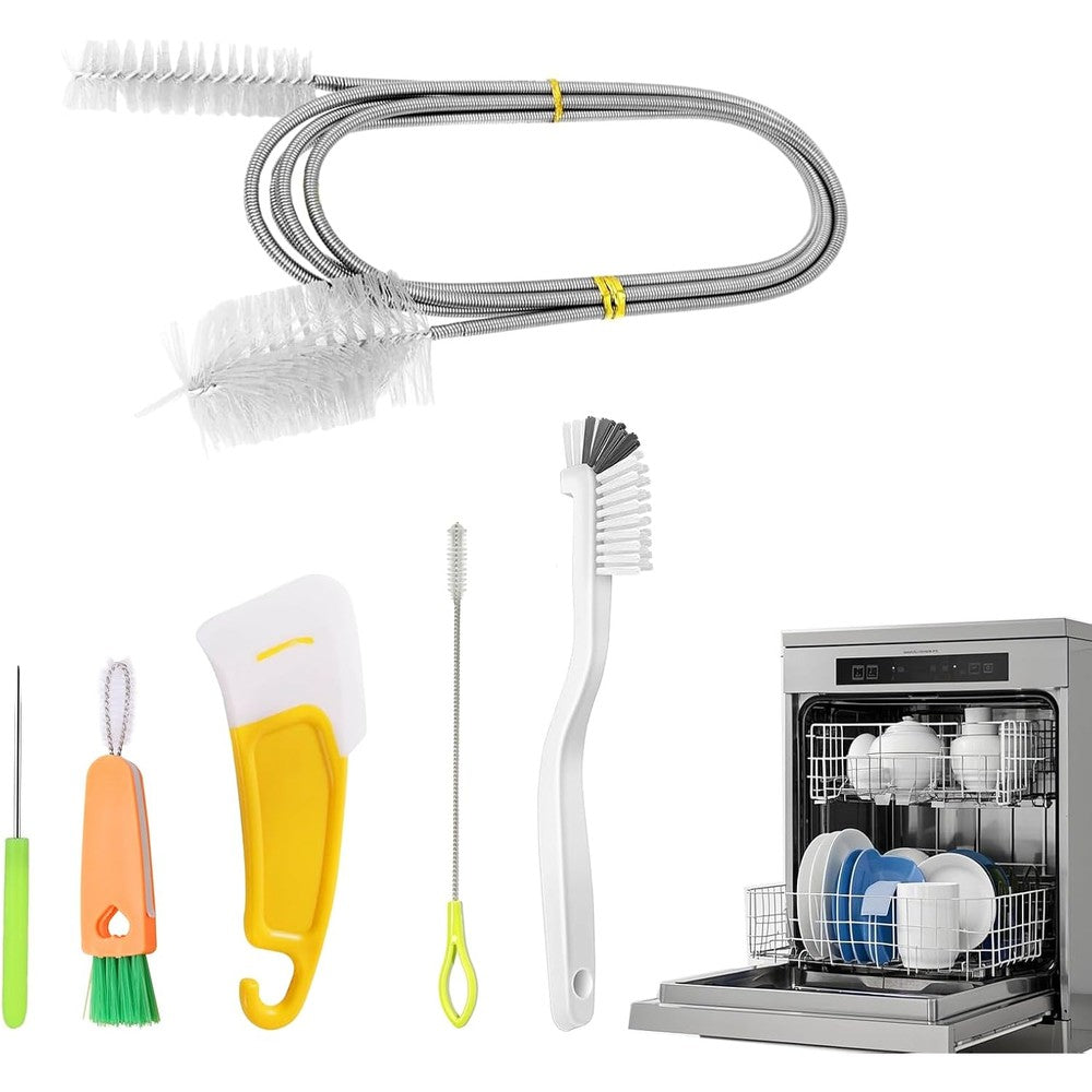Klizdum dishwasher cleaner brush kit 6 piece set front view