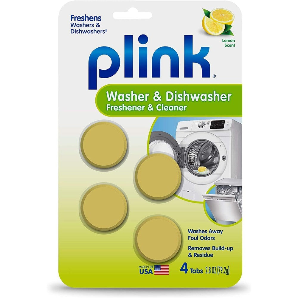 Plink Washer and Dishwasher Freshener Cleaner 4 pack front view