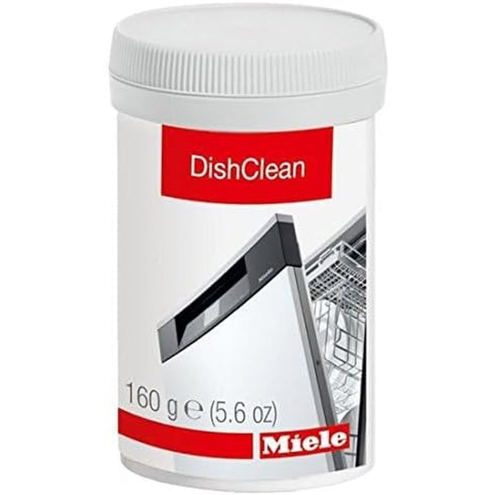 Miele Genuine DishClean front view 160 gram container for dishwasher maintenance