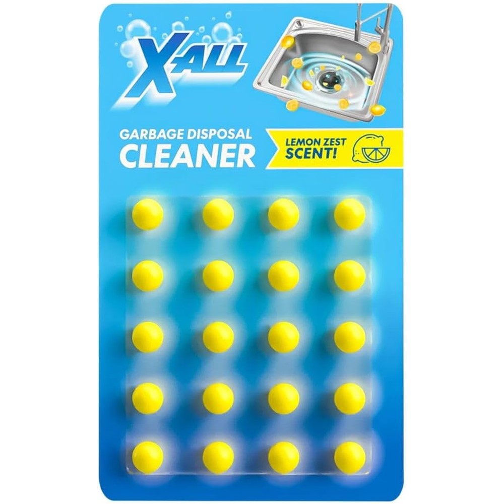 X-ALL Garbage Disposal Cleaner Deodorizer Tablets 24 Pack front view