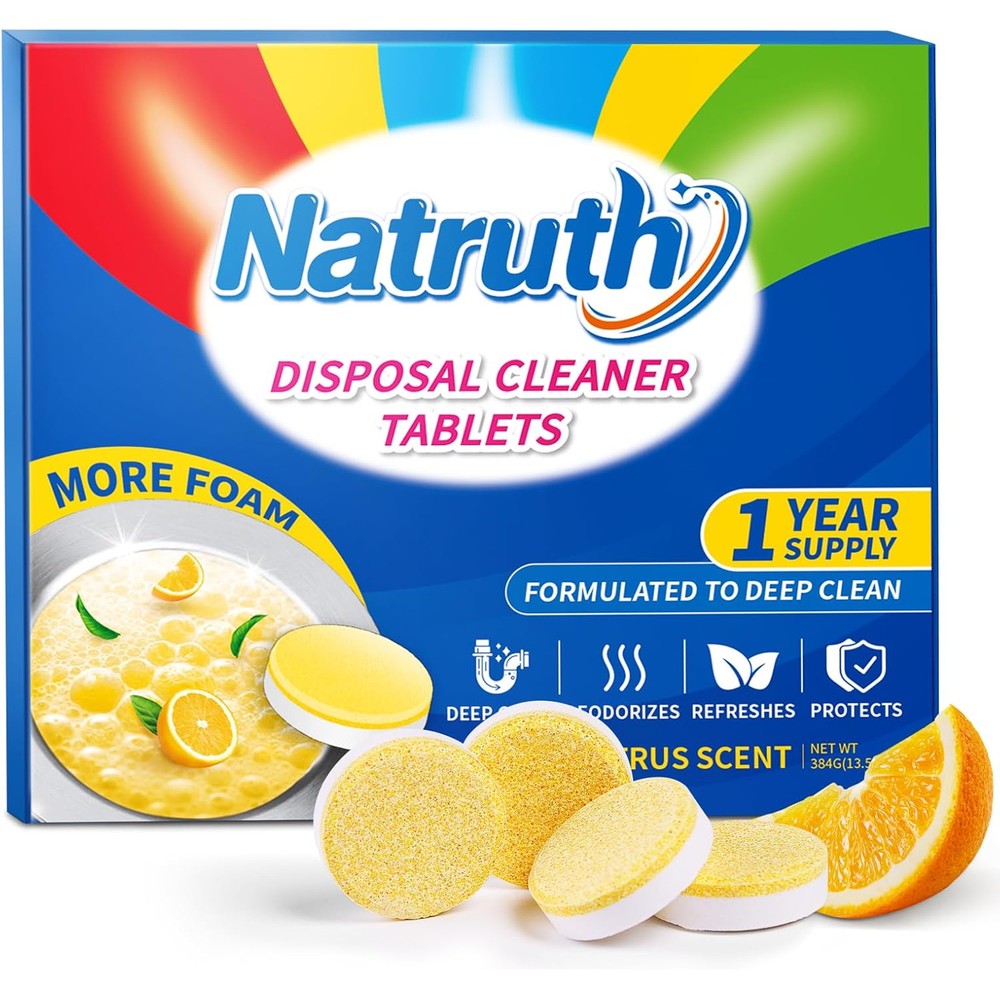 Natruth Garbage Disposal Cleaner Tablets front view packaging