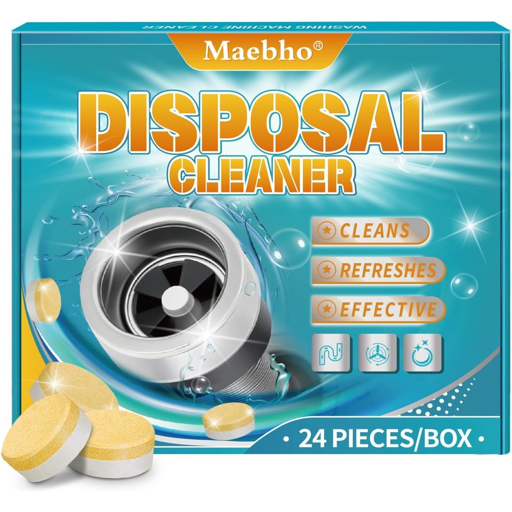 Maebho garbage disposal cleaner and deodorizer tablets front view