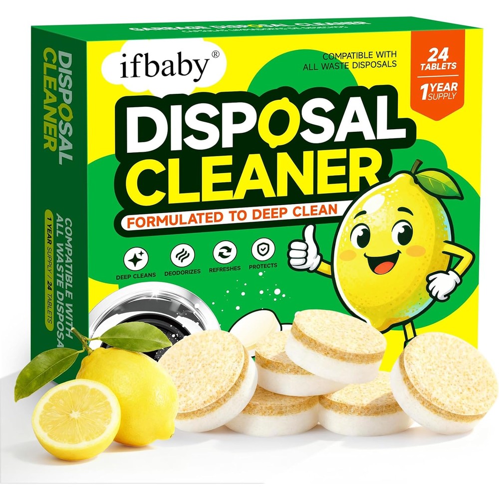 Ifbaby 15g extra large garbage disposal cleaner tablets front view