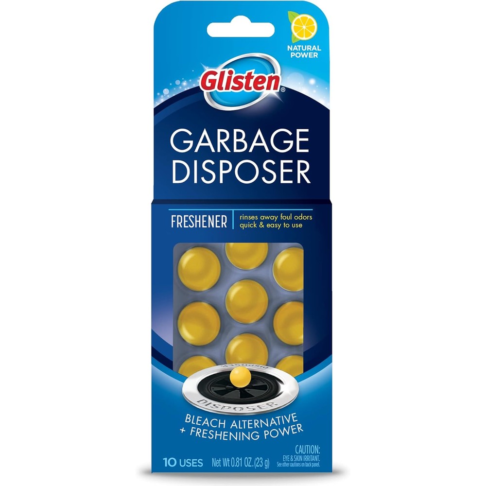 Glisten Disposer Care Freshener front view of 10 count box