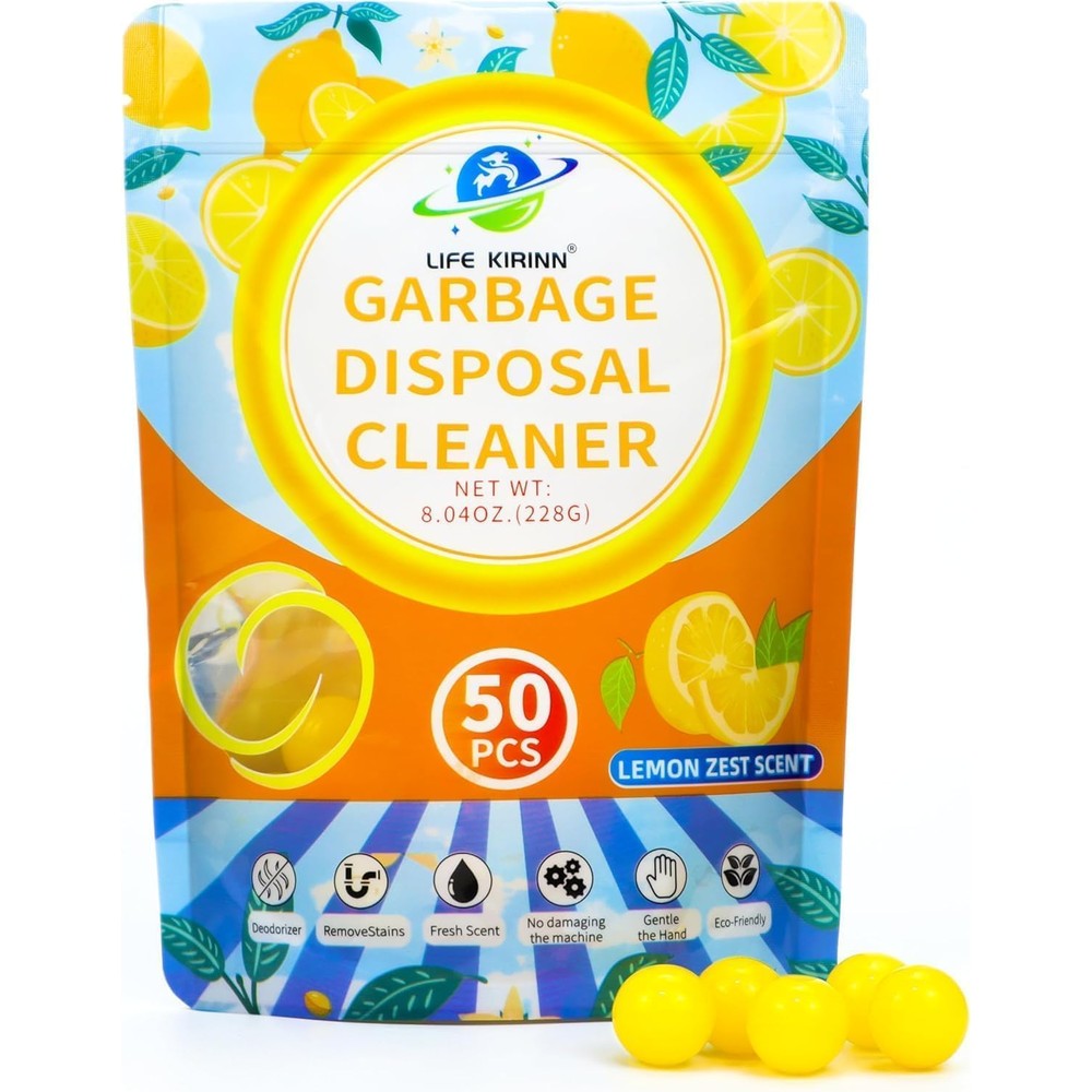 Life Kirinn garbage disposer freshener 50 count front view