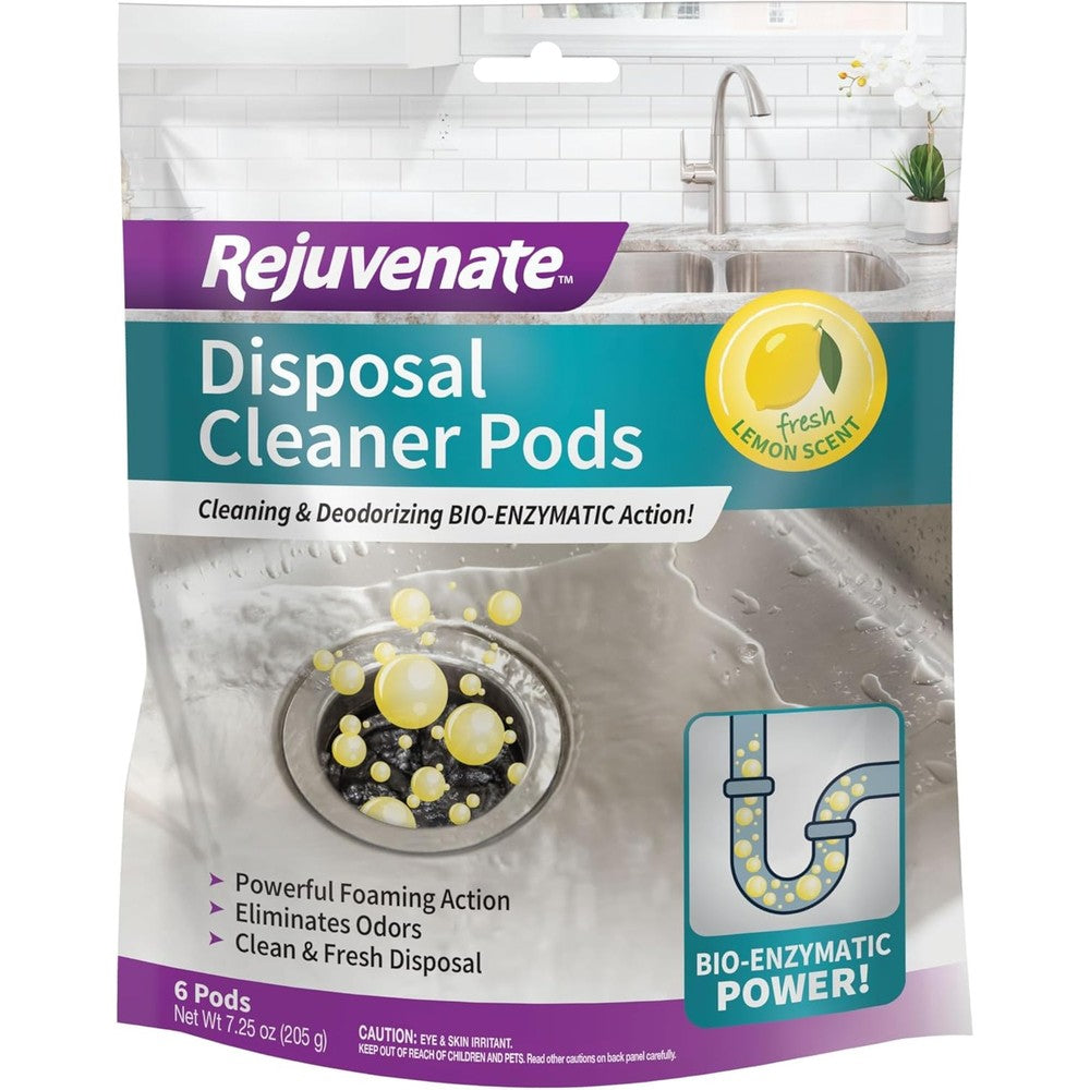 United Industries Rejuvenate Garbage Disposal Cleaner Pods front packaging