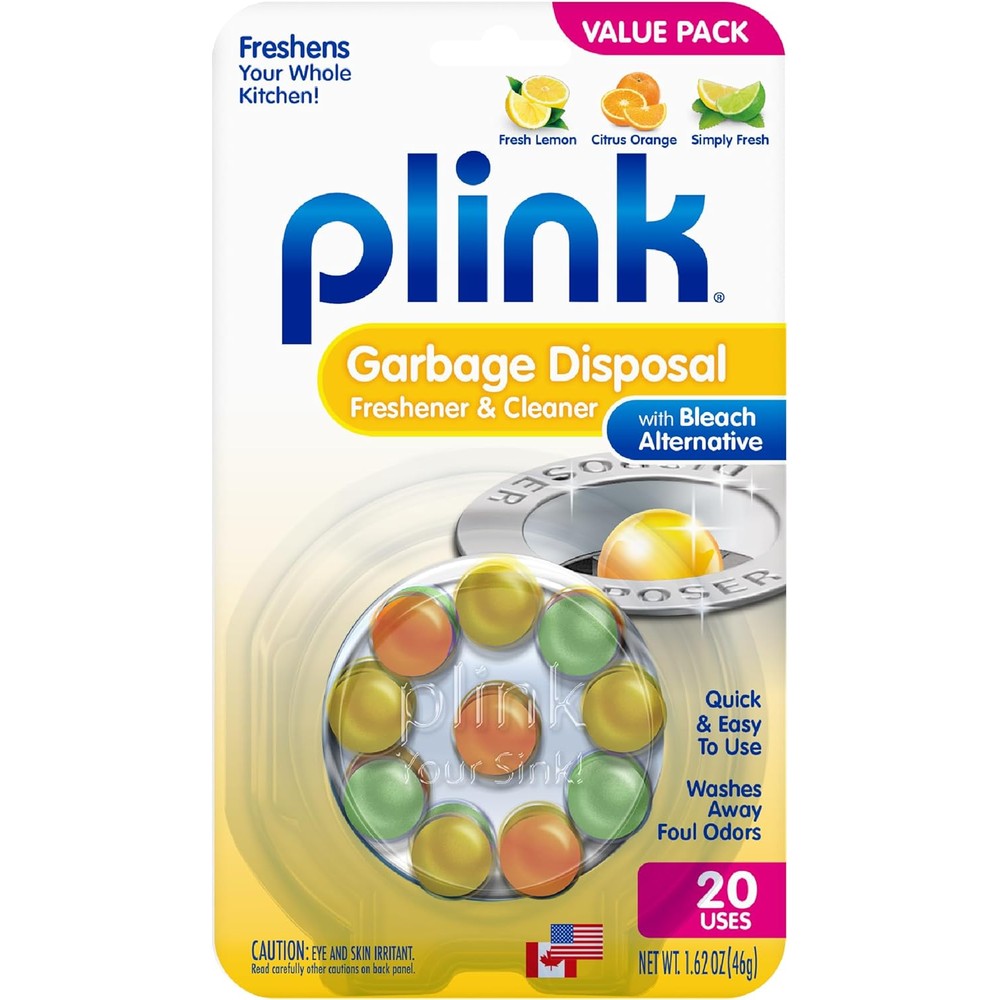 Plink Garbage Disposer Freshener and Cleaner 20 count box front view
