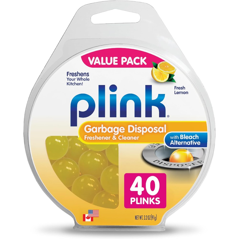 Plink garbage disposal cleaner 40 count pack front view