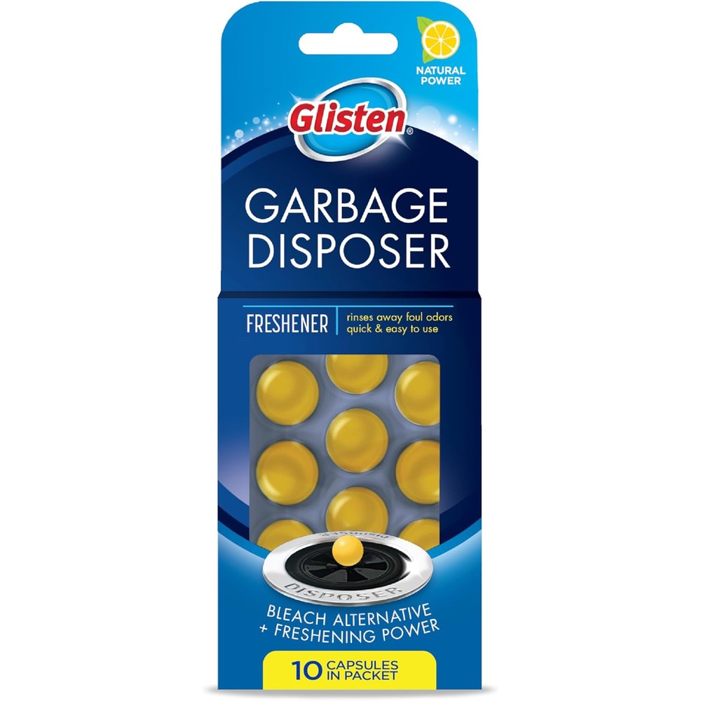 Glisten Garbage Disposer Freshener 10 Capsules front view