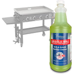 The FryOilSaver Company Griddle-Whiz grill and griddle cleaner front view bottle for commercial kitchen cleaning.