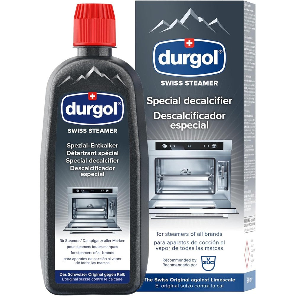 Durgol Swiss Steamer descaler front view for removing oven limescale buildup.