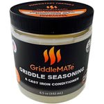 GriddleMATe premium two in one griddle seasoning front view container