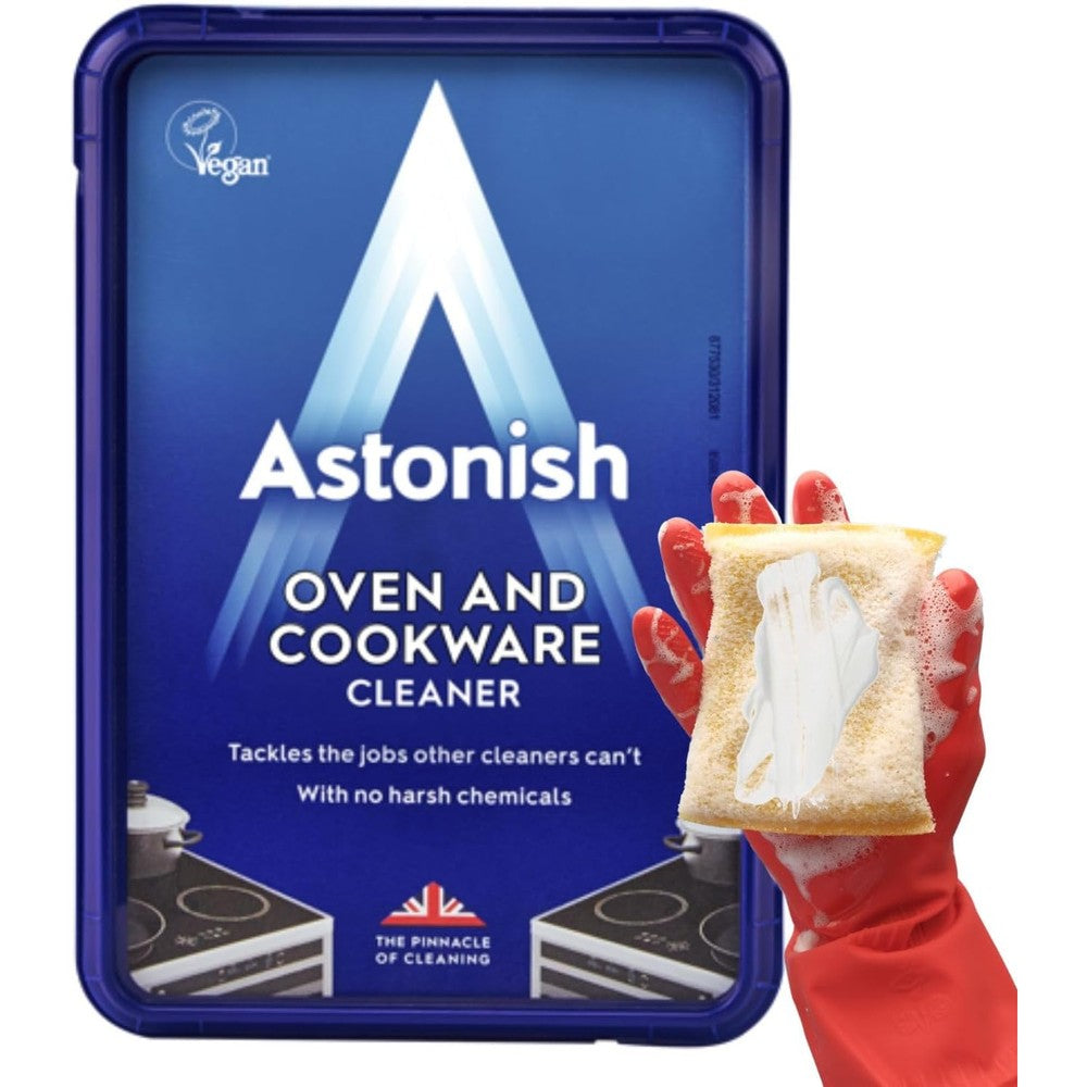 Astonish Oven and Cookware Cleaning Paste front view heavy duty kitchen cleaner tub