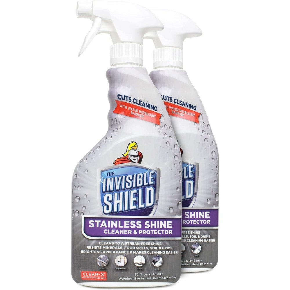 Invisible Shield Stainless Steel Cleaner and Protector two pack front view kitchen appliance polish