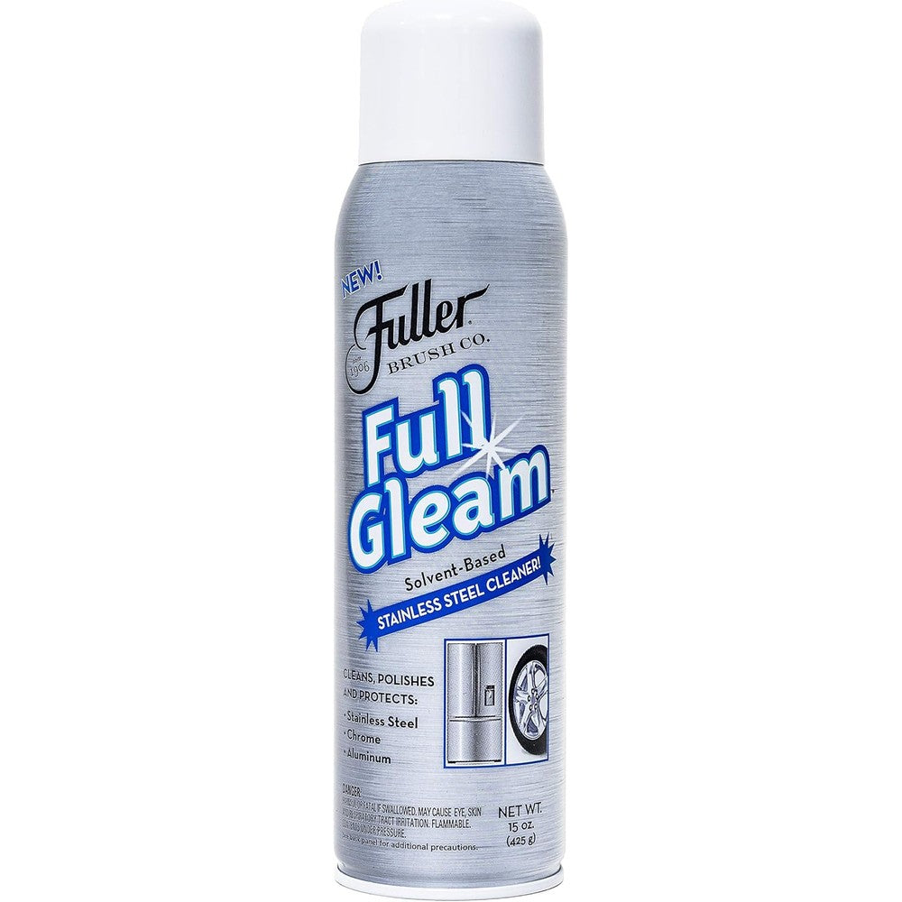 Fuller Brush Full Gleam Stainless Steel Cleaner 15 Ounce front view for metallic appliance polishing.