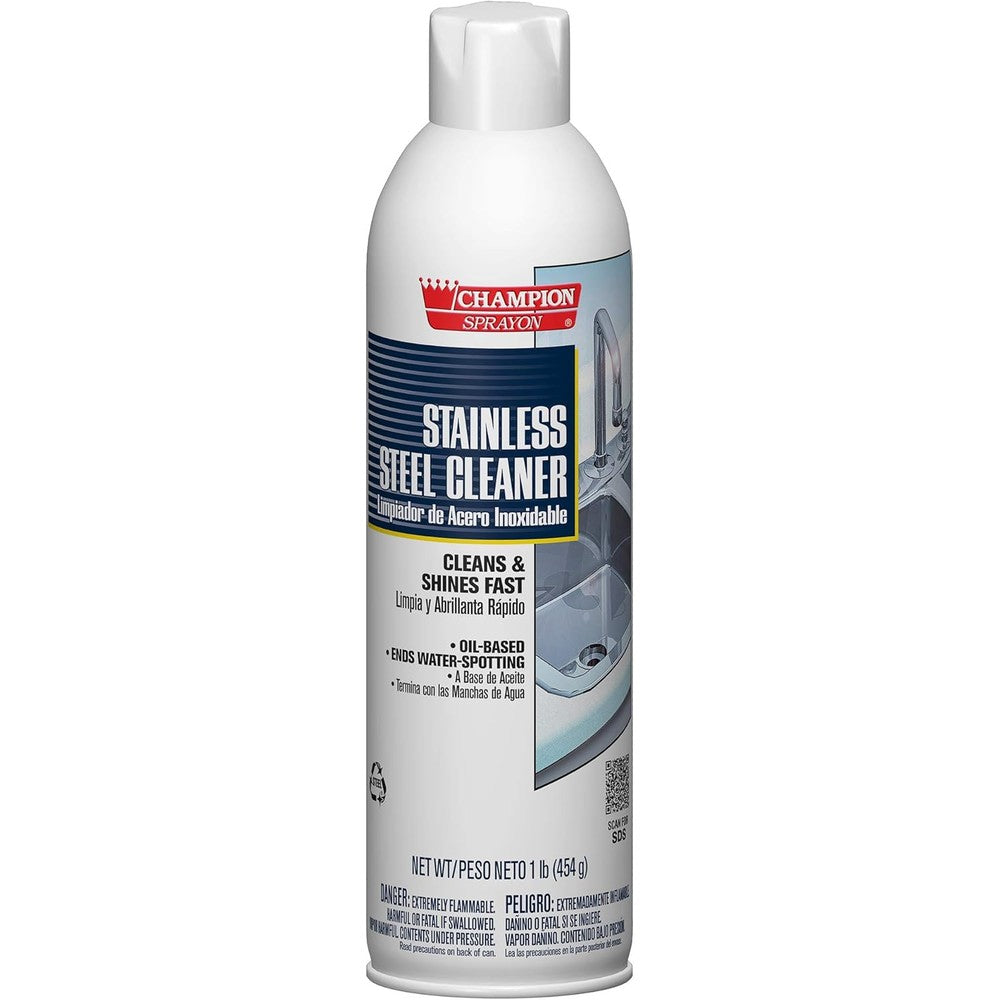 Chase Products Champion Sprayon Stainless Steel Cleaner box of three front view professional metal polish spray