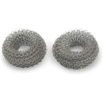 Tredoni Reusable Limescale Remover Ring front view showing the dual pack stainless steel mesh structure.