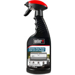 Weber Stainless Steel Polish 12 Ounce bottle front view for premium grill maintenance.