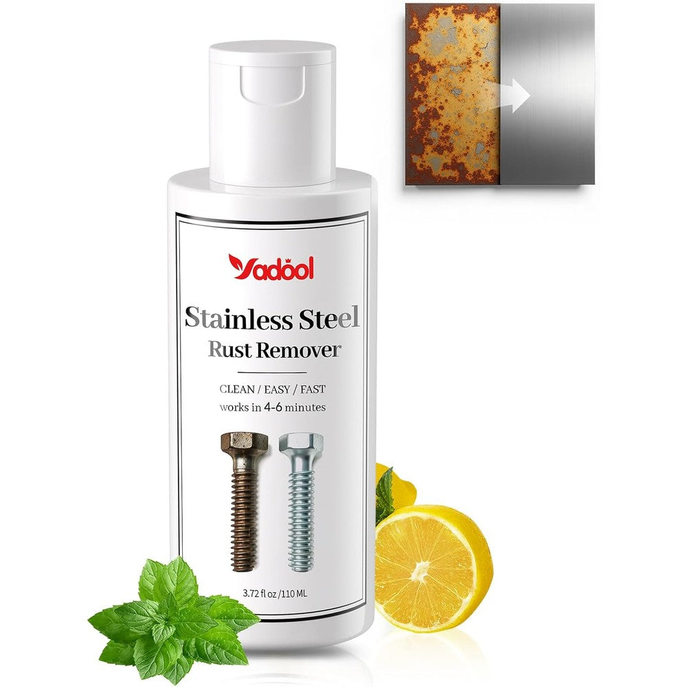 Yadool stainless steel rust remover 3.72 fluid ounce bottle front view