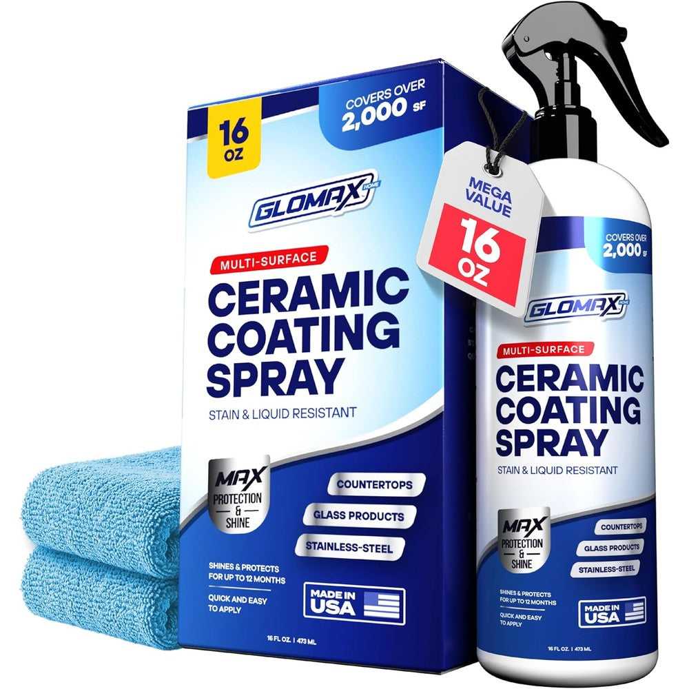 Glomax Home Ceramic Coating Spray Kit 16 Fluid Ounce bottle front view