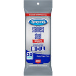 Sprayway Stainless Steel Wipes 20 pack front view kitchen appliance cleaner