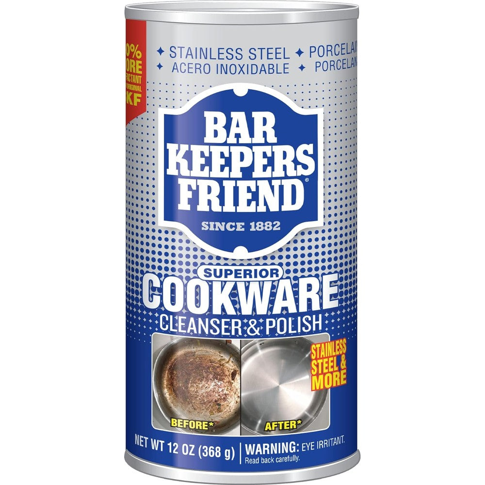 Bar Keepers Friend Cookware Cleaner and Polish twelve ounce double pack front view