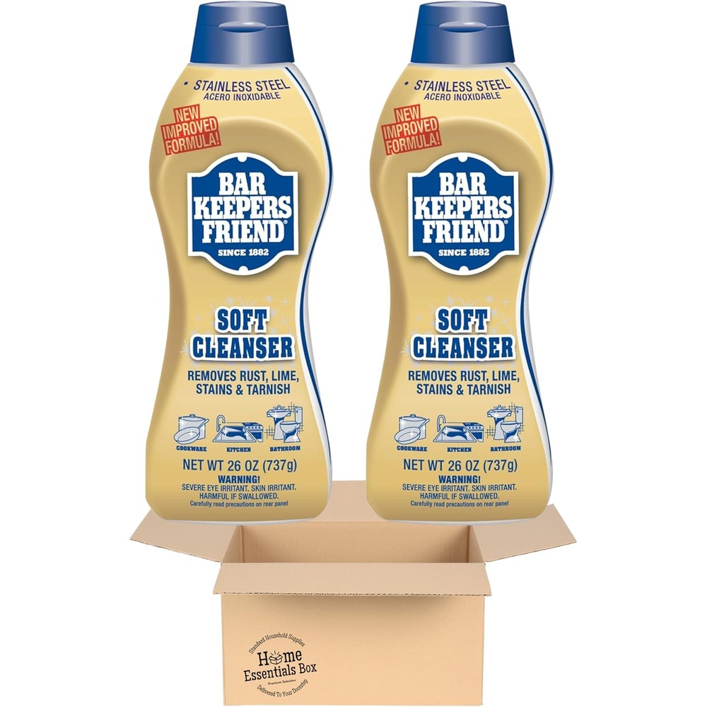Bar Keepers Friend Soft Cleanser Liquid two pack front view authentic multipurpose surface cleaner
