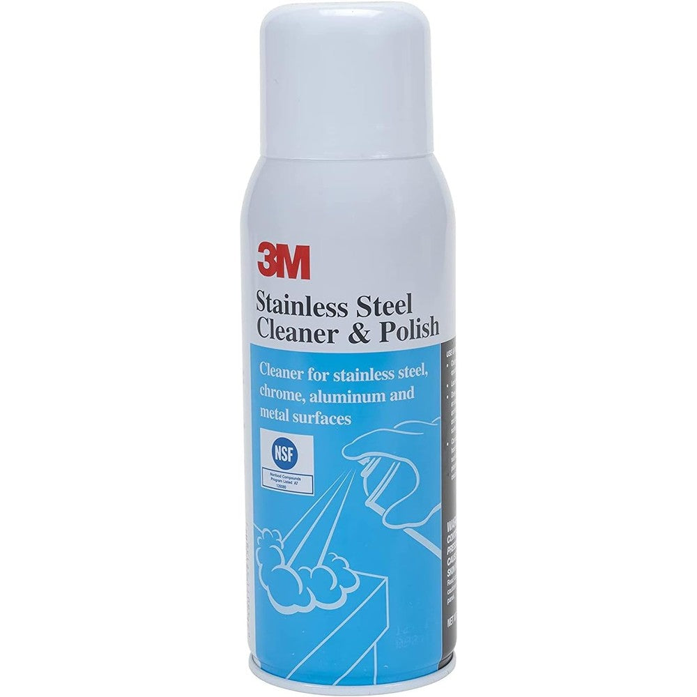 3M Stainless Steel Cleaner and Polish 21 Ounce aerosol can front view for metal maintenance.