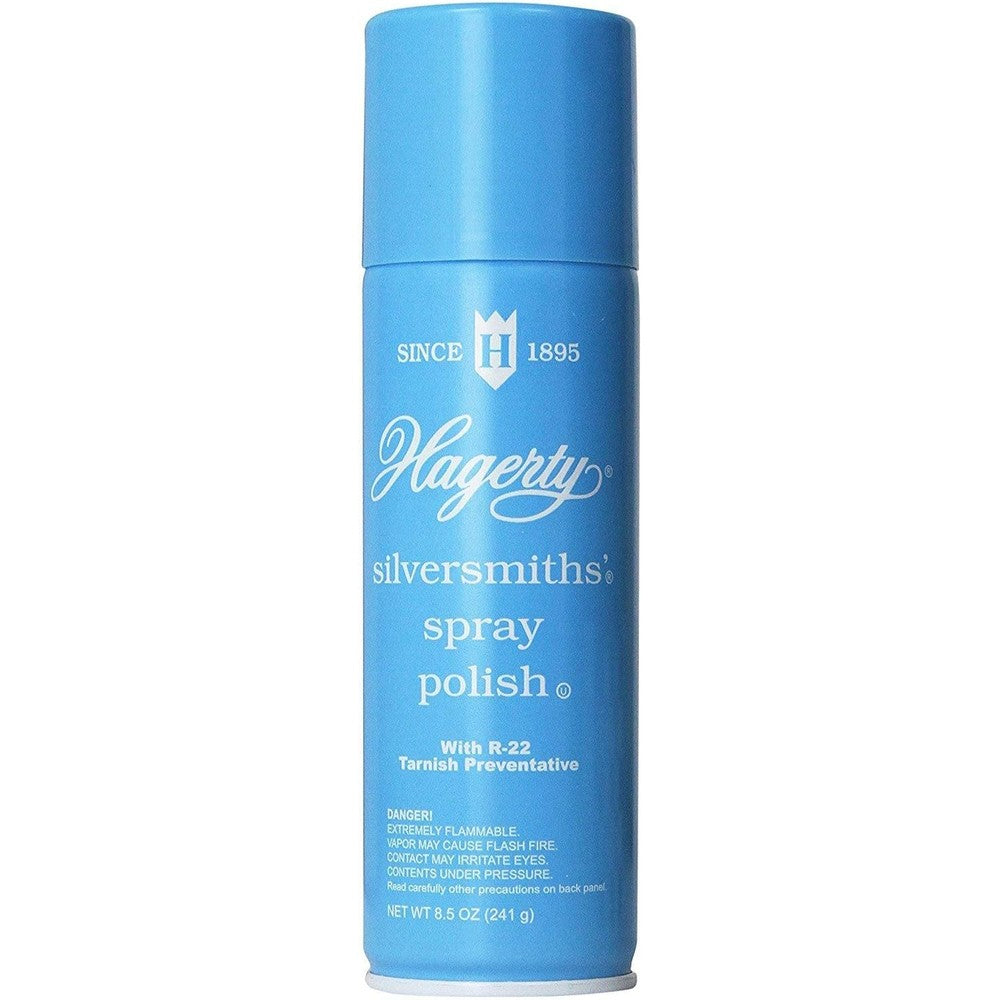 Hagerty Silversmiths Aerosol Spray Polish 8.5 Ounce front view premium silver cleaner