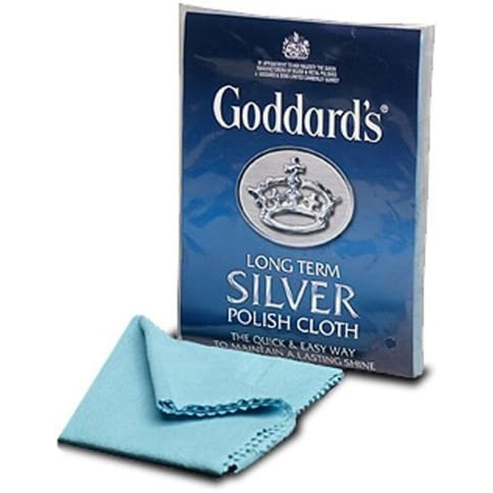 Goddard's Long Term Silver Polish Cloth front view for tarnish removal