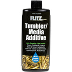 Flitz Tumbler Media Additive front view of 7.6 ounce bottle for brass cleaning