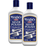 Weiman Wright's Silver Cleaner and Polish Seven Ounce Two Pack front view showing the liquid bottle packaging.