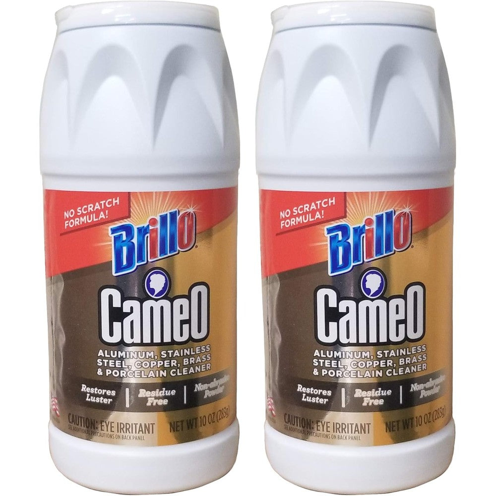 Cameo Aluminum and Stainless Steel Cleaner two pack front view for metal polishing.