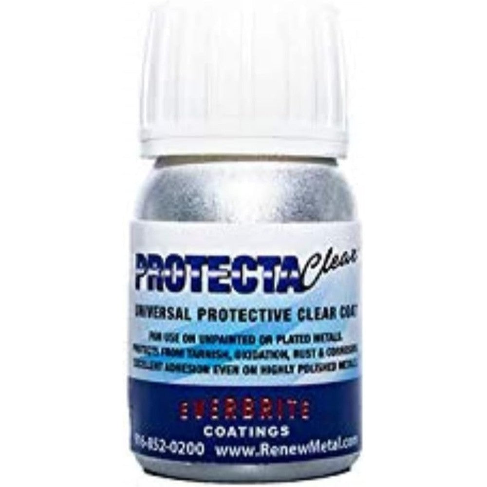 ProtectaClear 1 Ounce Clear Protective Coating for Metal front view bottle.