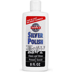 Hope's Silver Polish and Cleaner 8 fluid ounce bottle front view for tarnish removal
