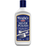 Weiman Wright's Silver Cleaner and Polish 7 Ounce front bottle view for tarnish removal.
